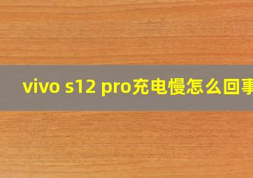 vivo s12 pro充电慢怎么回事